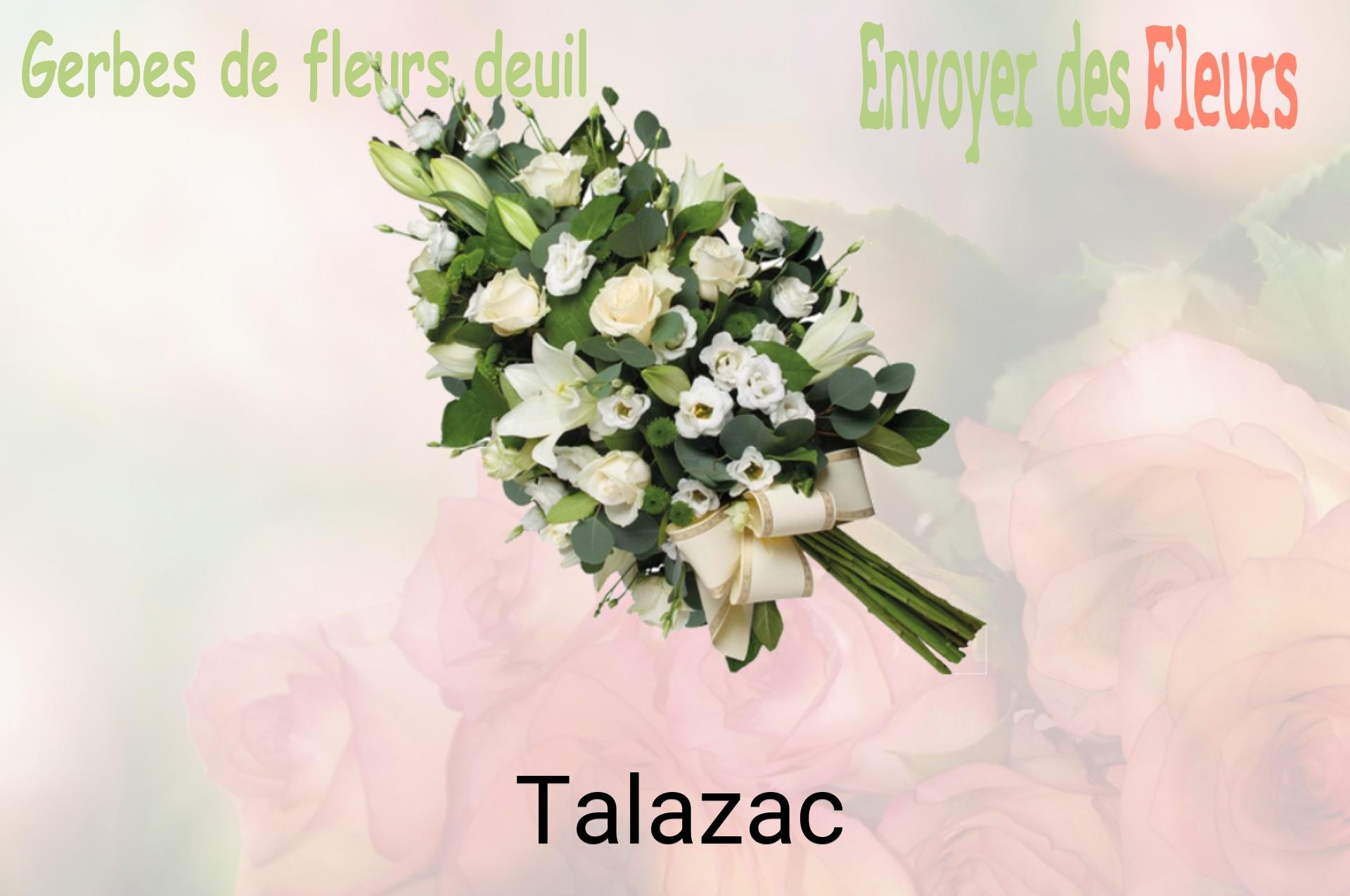 Gerbe de fleurs de deuil livrée à Talazac